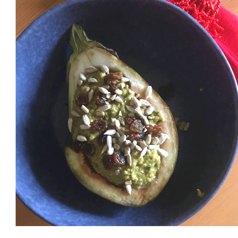 Auberginen gefüllt mit Bärlauch&nbsp;Quinoa